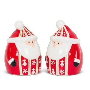 Jolly Santa Ceramic Salt & Pepper Shakers
